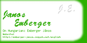 janos emberger business card